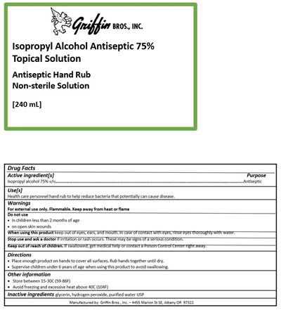 240 Label (Fda Procedure For Hand  Sanitizer 240.2)
